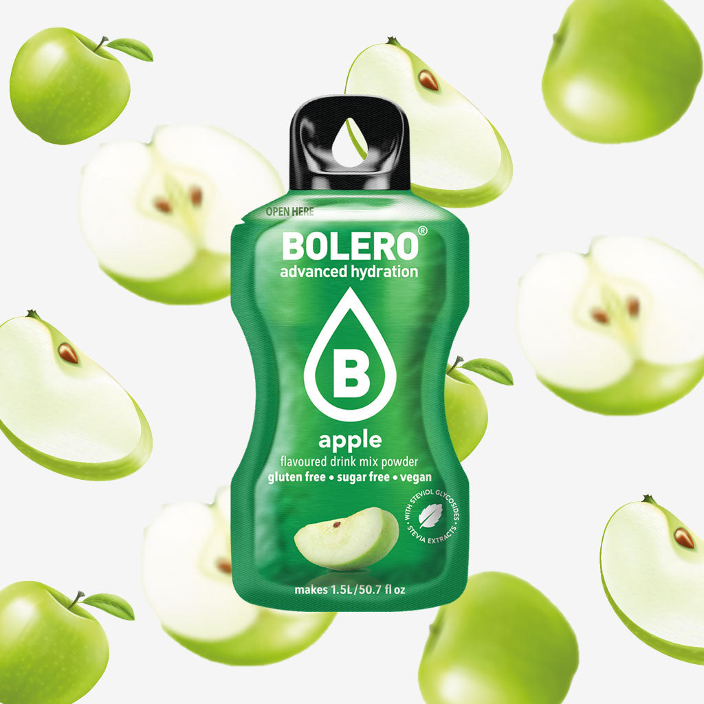 Zuckerfreies Bolero Drink Getränkepulver in der Sorte Apfel
