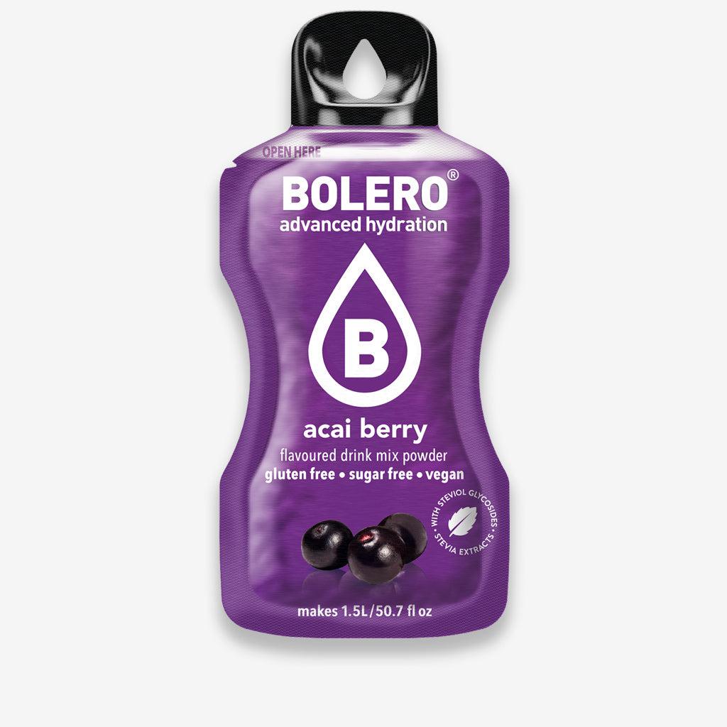 Bolero Getränkepulver Beutel – erfrischendes Pulver für ein zuckerfreies Getränk mit Acai Geschmack