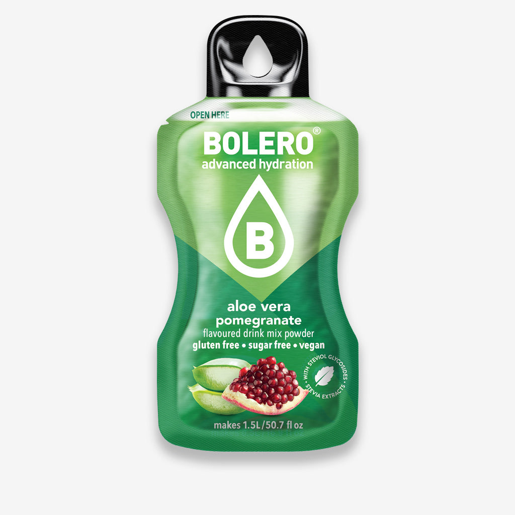 Bolero Getränkepulver Beutel – zuckerfreies Erfrischungsgetränk mit Aloe Vera Granatapfel Geschmack