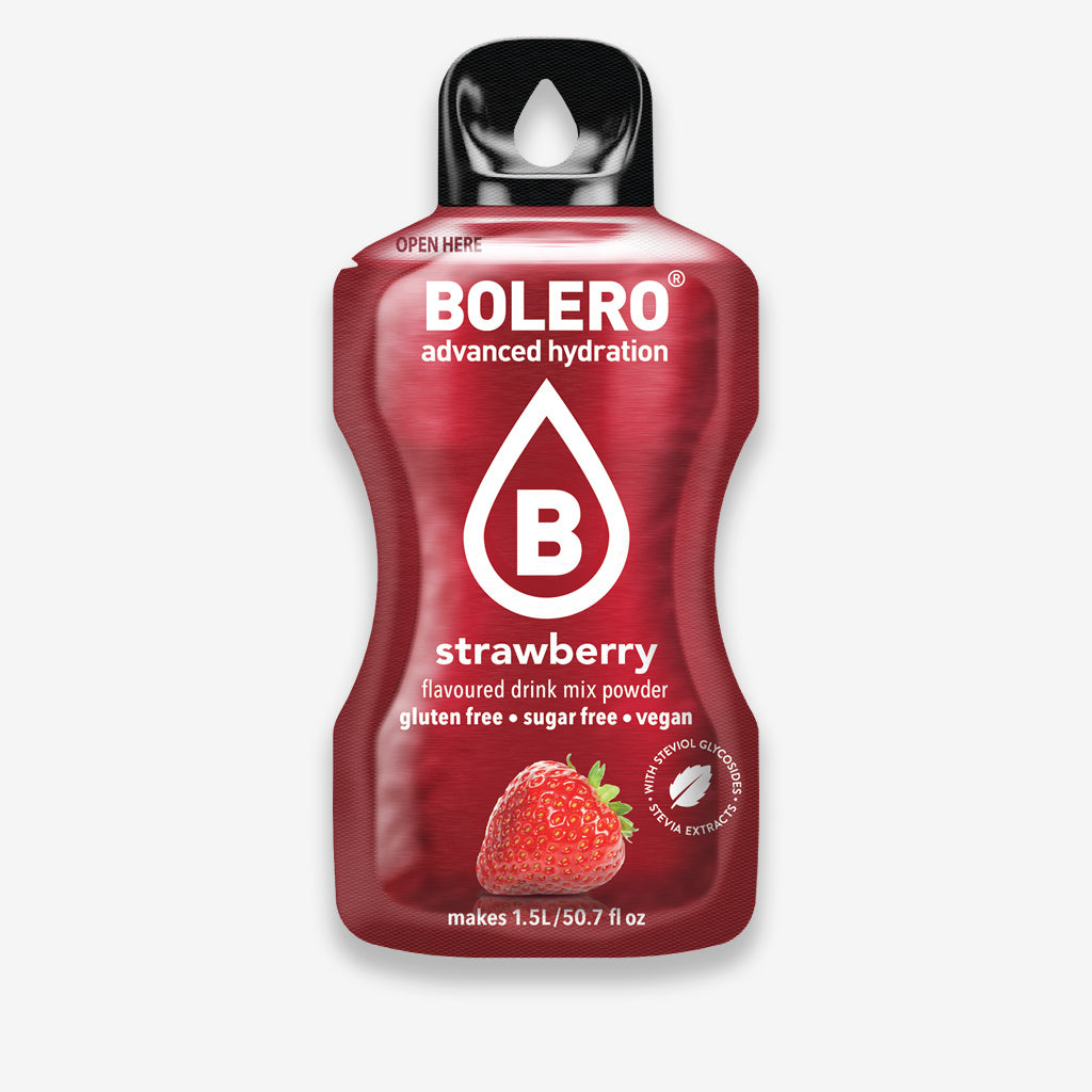 Bolero Getränkepulver Beutel – erfrischendes Pulver für ein zuckerfreies Getränk mit Erdbeer-Geschmack