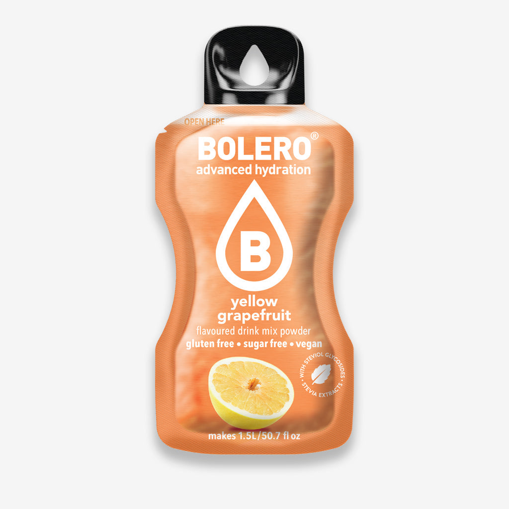 Bolero Getränkepulver Beutel – erfrischendes Pulver für ein zuckerfreies Getränk mit Gelbe-Grapefruit-Geschmack