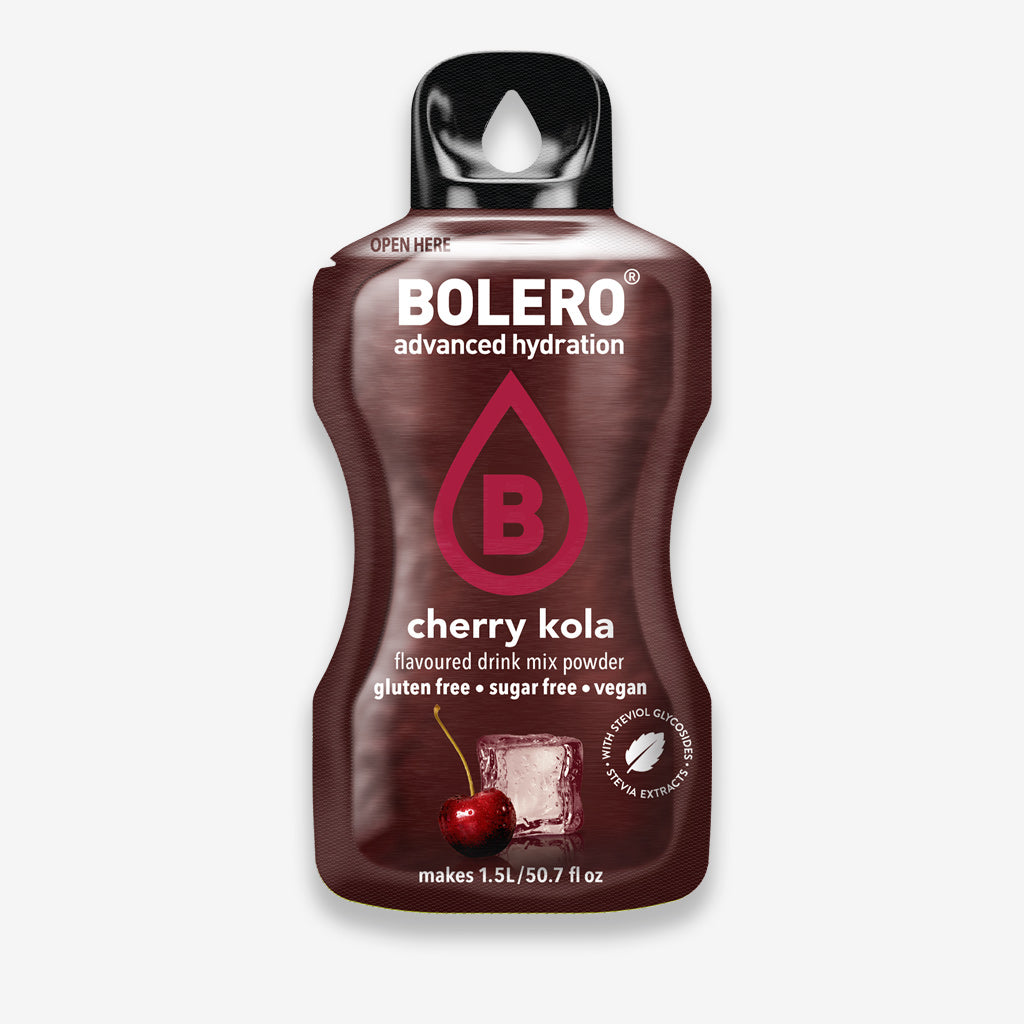 Bolero Getränkepulver Beutel – erfrischendes Pulver für ein zuckerfreies Getränk mit Kirsche-Kola-Geschmack