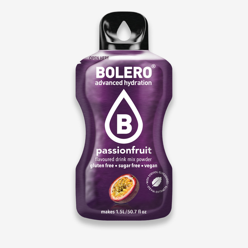 Bolero Drink Getränkepulver Beutel – Getränkepulver für ein zuckerfreies Getränk mit Passionsfrucht Geschmack