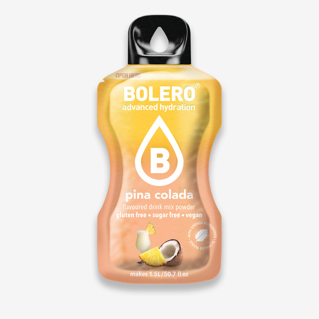 Bolero Drink Getränkepulver Beutel – Getränkepulver für ein zuckerfreies Getränk mit Pina Colada Geschmack