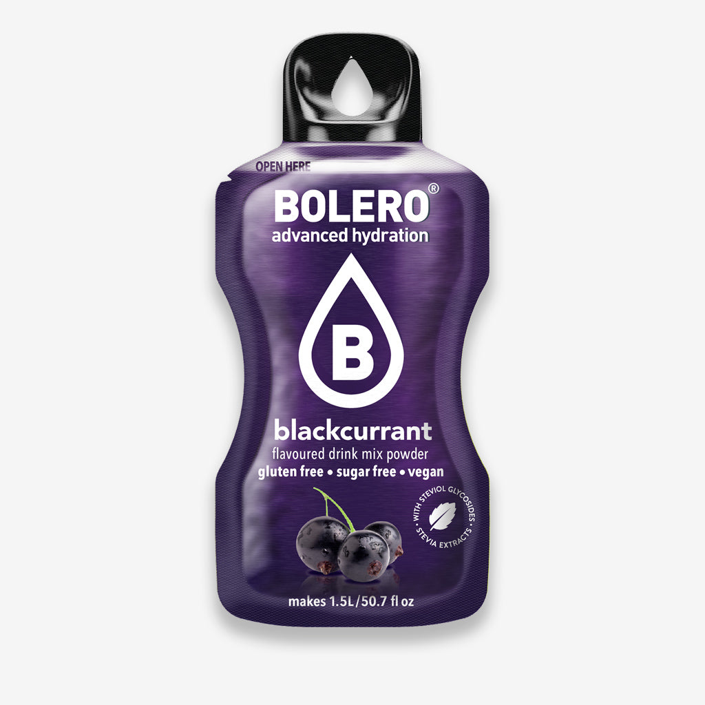 Bolero Drink Getränkepulver Beutel – Getränkepulver für ein zuckerfreies Getränk mit schwarze Johannisbeere Geschmack