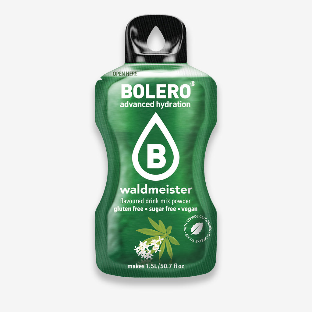 Bolero Drink Getränkepulver Beutel – Getränkepulver für ein zuckerfreies Getränk mit Waldmeister Geschmack