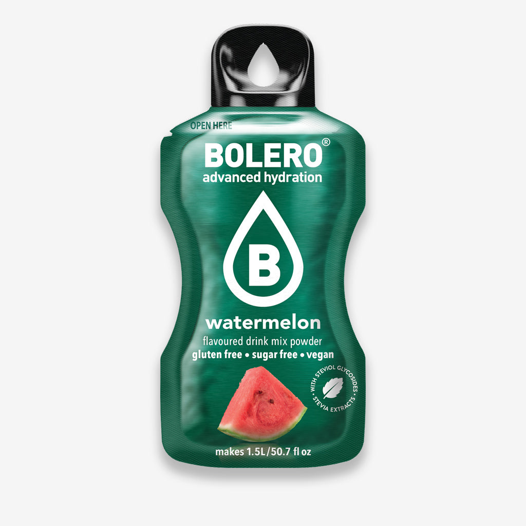 Bolero Drink Getränkepulver Beutel – Getränkepulver für ein zuckerfreies Getränk mit Wassermelonen Geschmack