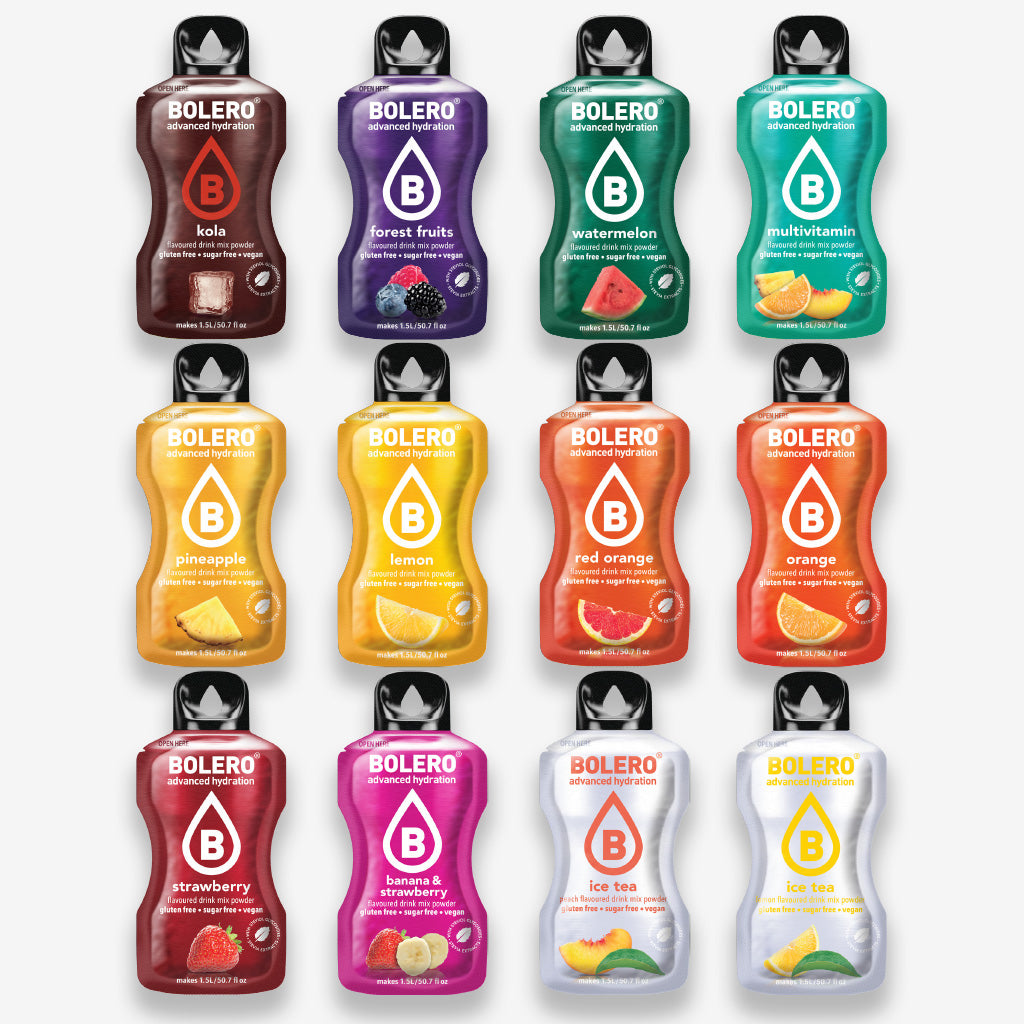 12 x 9g verschiedene Topseller Sorten von Bolero Drinks