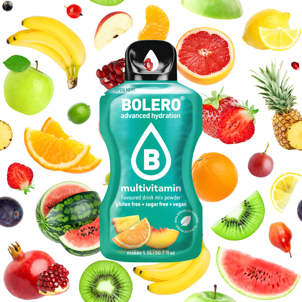 Zuckerfreies Bolero Drink Getränkepulver in der Sorte Multivitamin