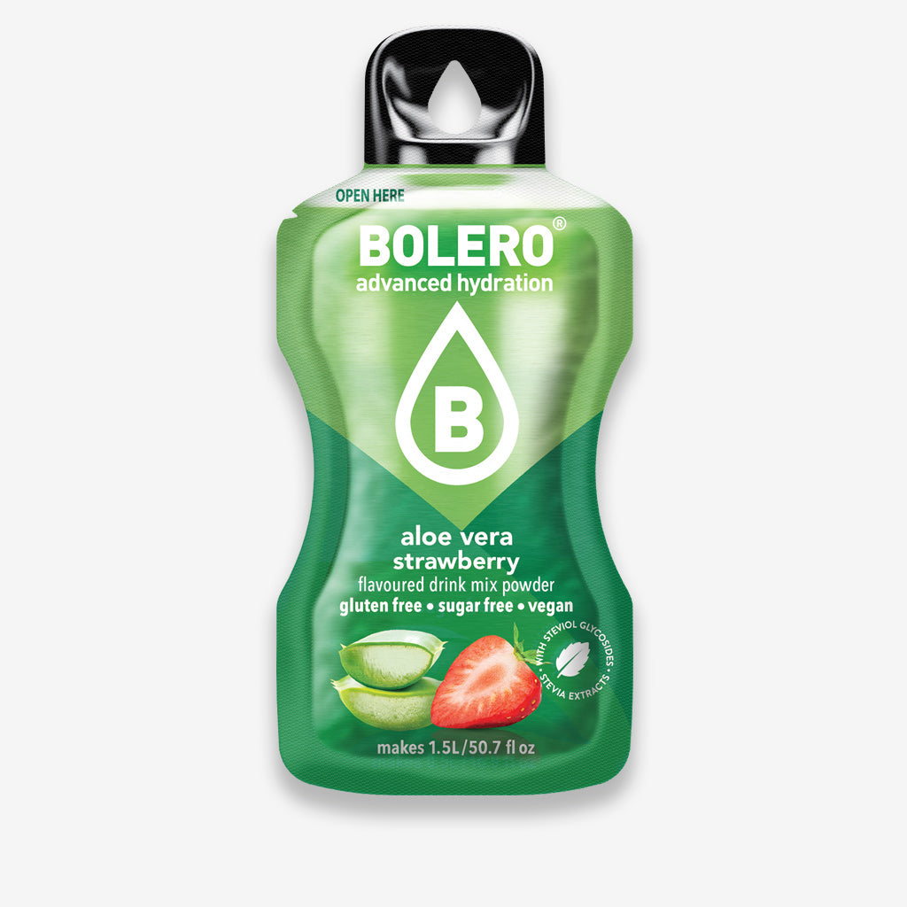 Bolero Getränkepulver Beutel – zuckerfreies Erfrischungsgetränk mit Aloe Vera Erdbeere Geschmack