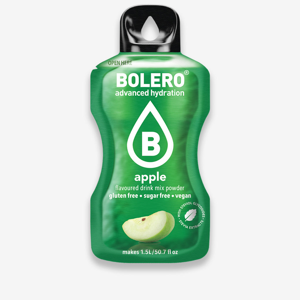 Bolero Getränkepulver Beutel – erfrischendes Pulver für ein zuckerfreies Getränk mit Apfel Geschmack