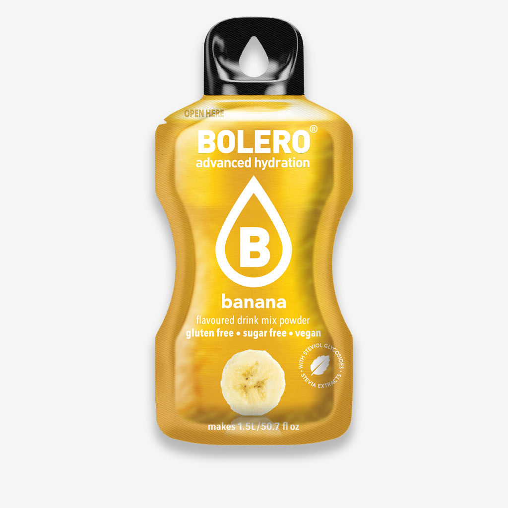 Bolero Getränkepulver Beutel – erfrischendes Pulver für ein zuckerfreies Getränk mit Bananen Geschmack