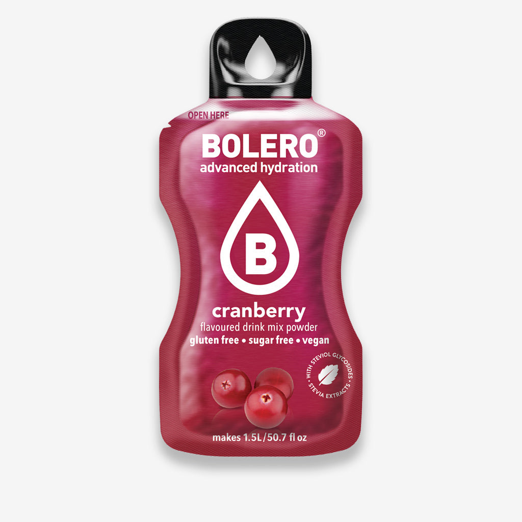 Bolero Getränkepulver Beutel – erfrischendes Pulver für ein zuckerfreies Getränk mit Cranberry Geschmack