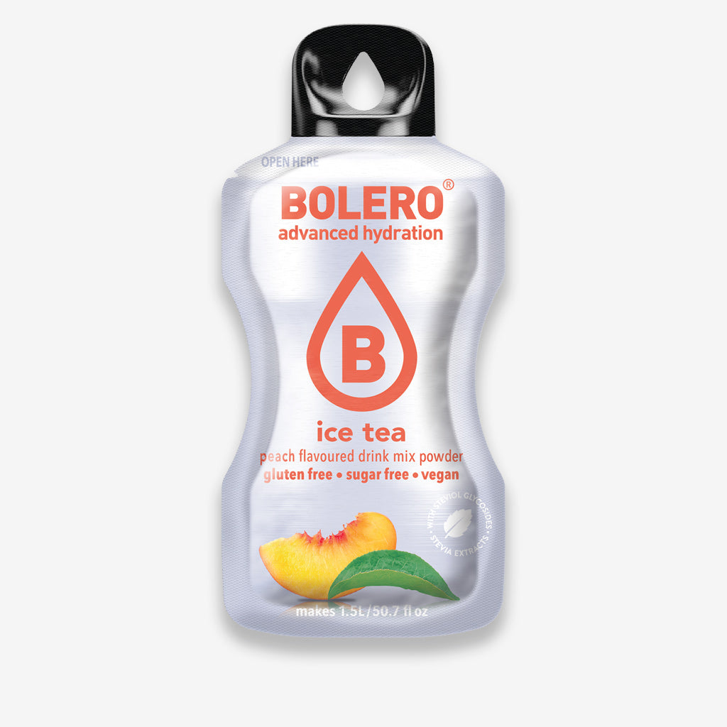Bolero Getränkepulver Beutel – erfrischendes Pulver für ein zuckerfreies Getränk mit Eistee Pfirsich Geschmack