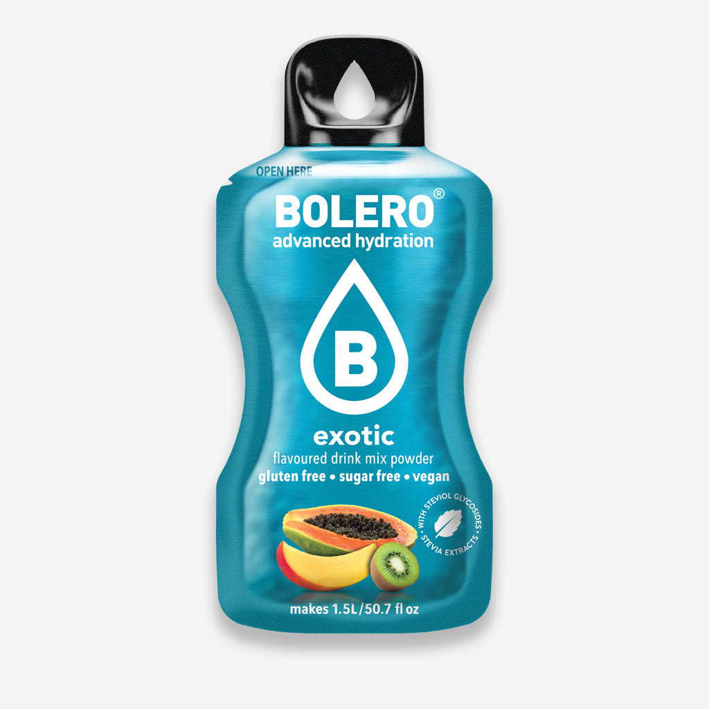 Bolero Getränkepulver Beutel – erfrischendes Pulver für ein zuckerfreies Getränk mit Exotic-Geschmack