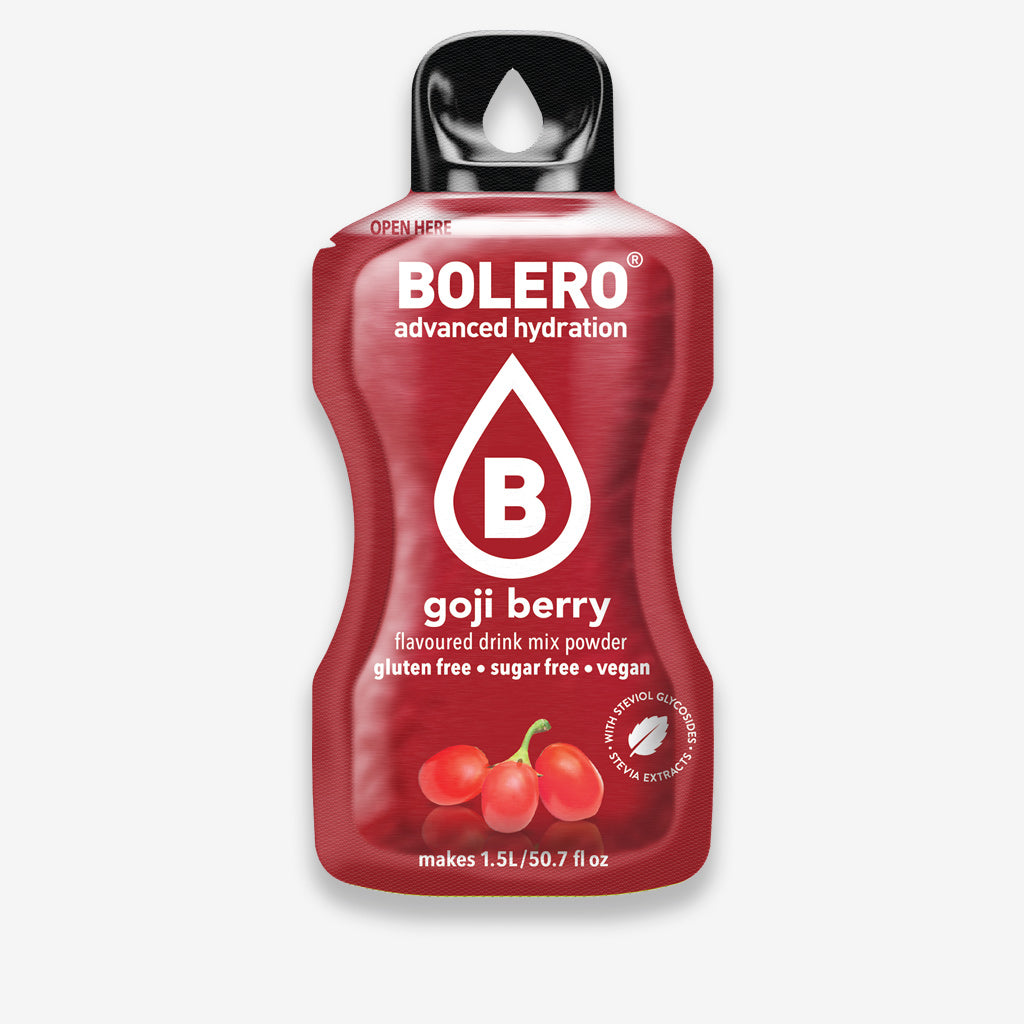 Bolero Getränkepulver Beutel – zuckerfreies Erfrischungsgetränk mit Goji-Beeren-Geschmack