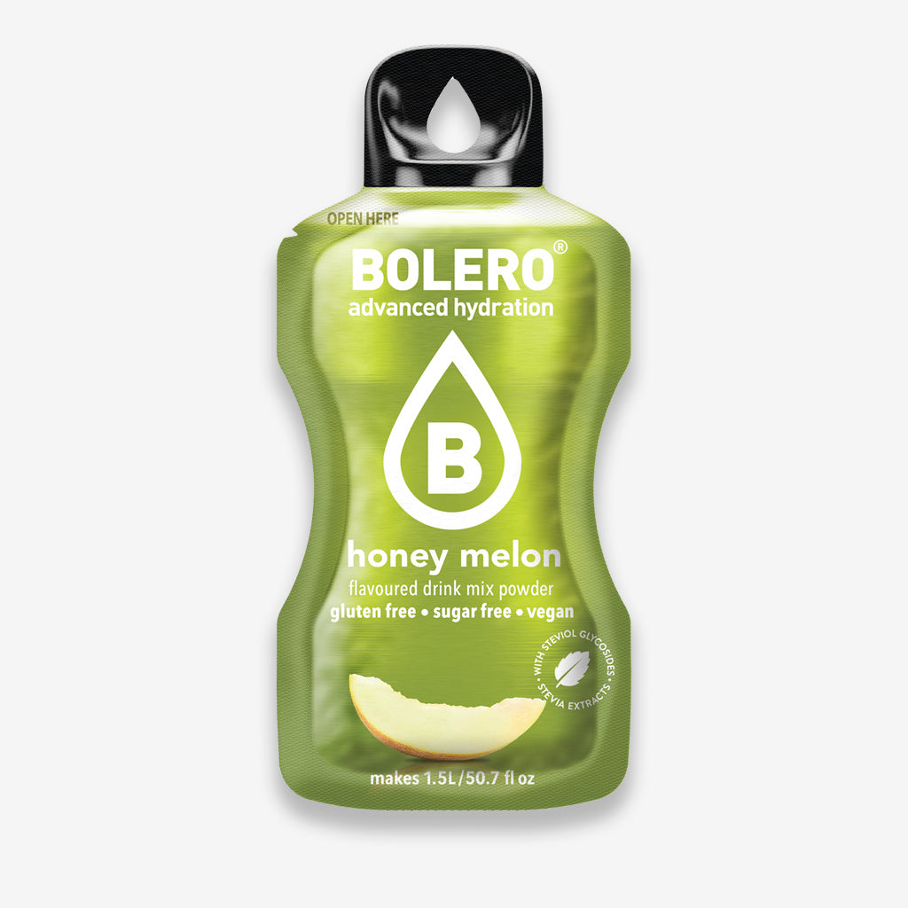 Bolero Getränkepulver Beutel – erfrischendes Pulver für ein zuckerfreies Getränk mit Honigmelone-Geschmack