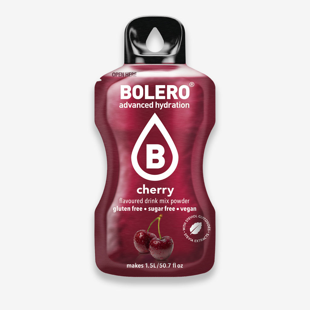 Bolero Getränkepulver Beutel – erfrischendes Pulver für ein zuckerfreies Getränk mit Kirsche Geschmack