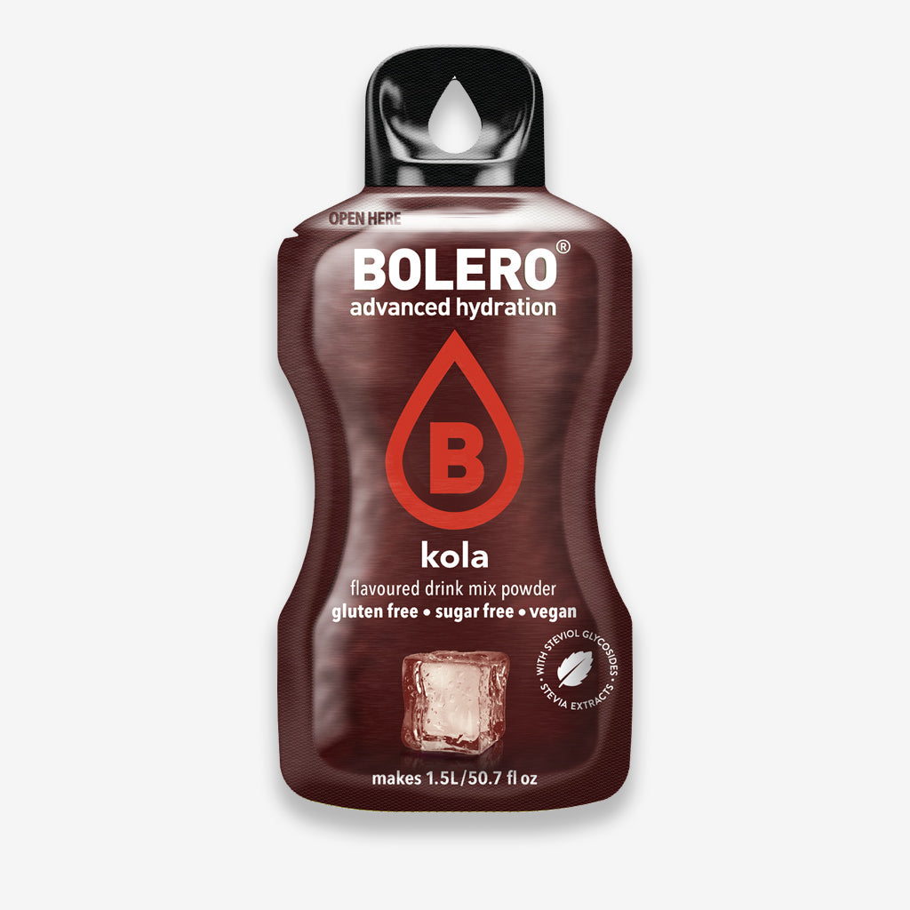 Bolero Drink Getränkepulver Beutel – Getränkepulver für ein zuckerfreies Getränk mit Kola Geschmack