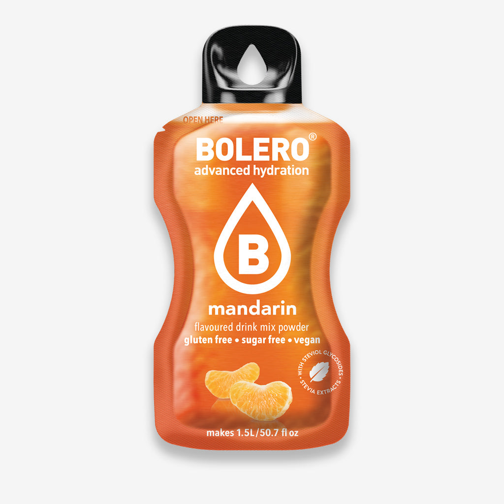 Bolero Drink Getränkepulver Beutel – Getränkepulver für ein zuckerfreies Getränk mit Mandarinen Geschmack
