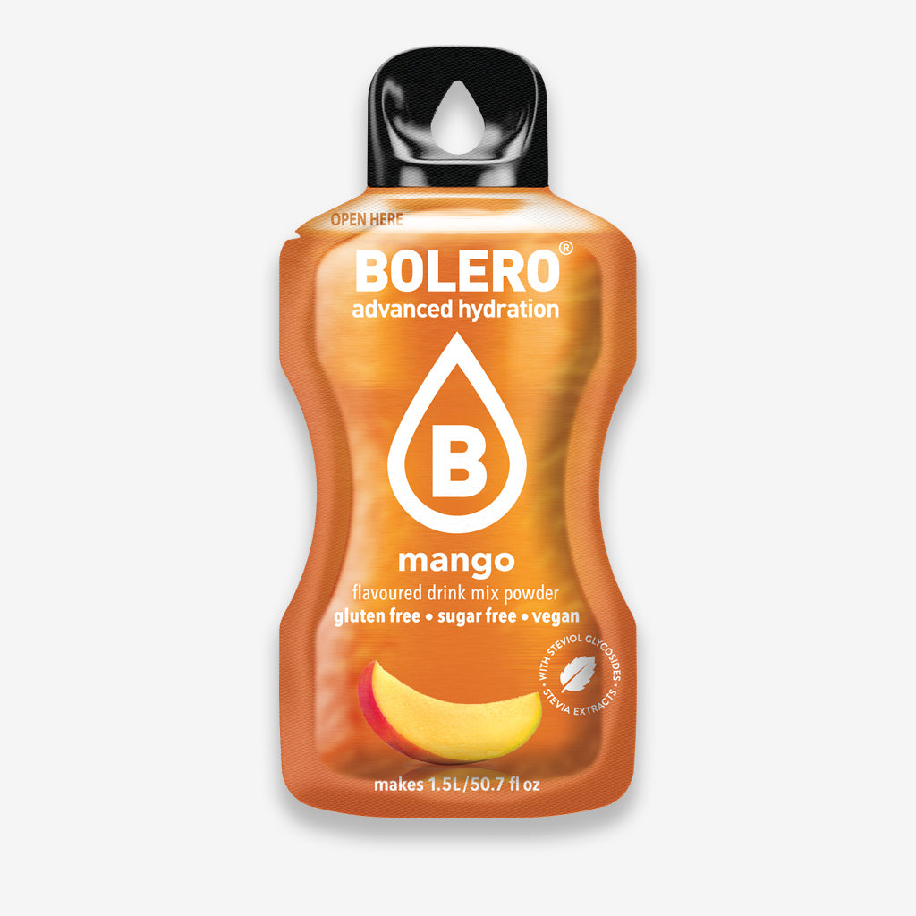 Bolero Drink Getränkepulver Beutel – Getränkepulver für ein zuckerfreies Getränk mit Mango Geschmack