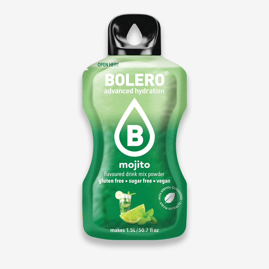 Bolero Drink Getränkepulver Beutel – Getränkepulver für ein zuckerfreies Getränk mit Mojito Geschmack
