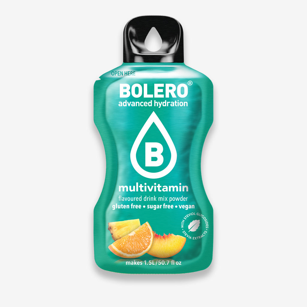 Bolero Drink Getränkepulver Beutel – Getränkepulver für ein zuckerfreies Getränk mit Multivitamin Geschmack