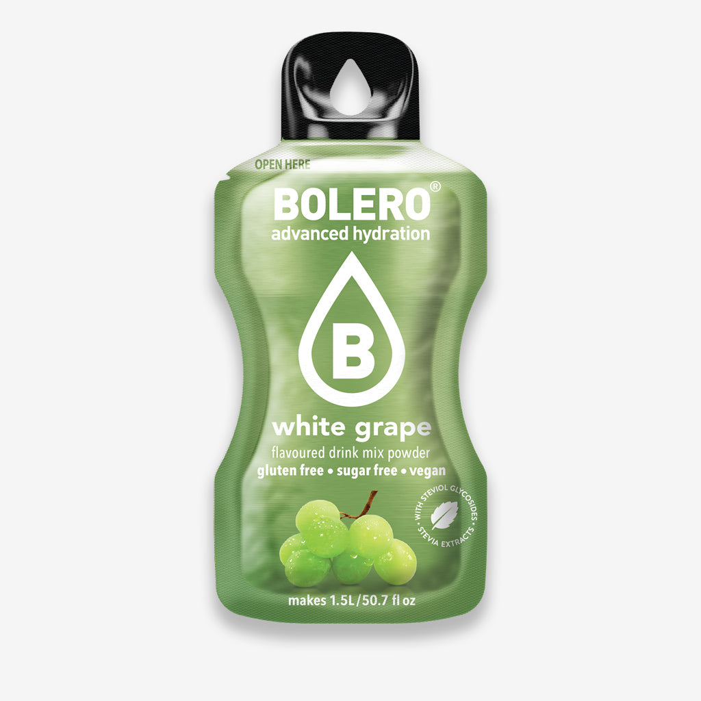Bolero Drink Getränkepulver Beutel – Getränkepulver für ein zuckerfreies Getränk mit  Weisse Traube Geschmack