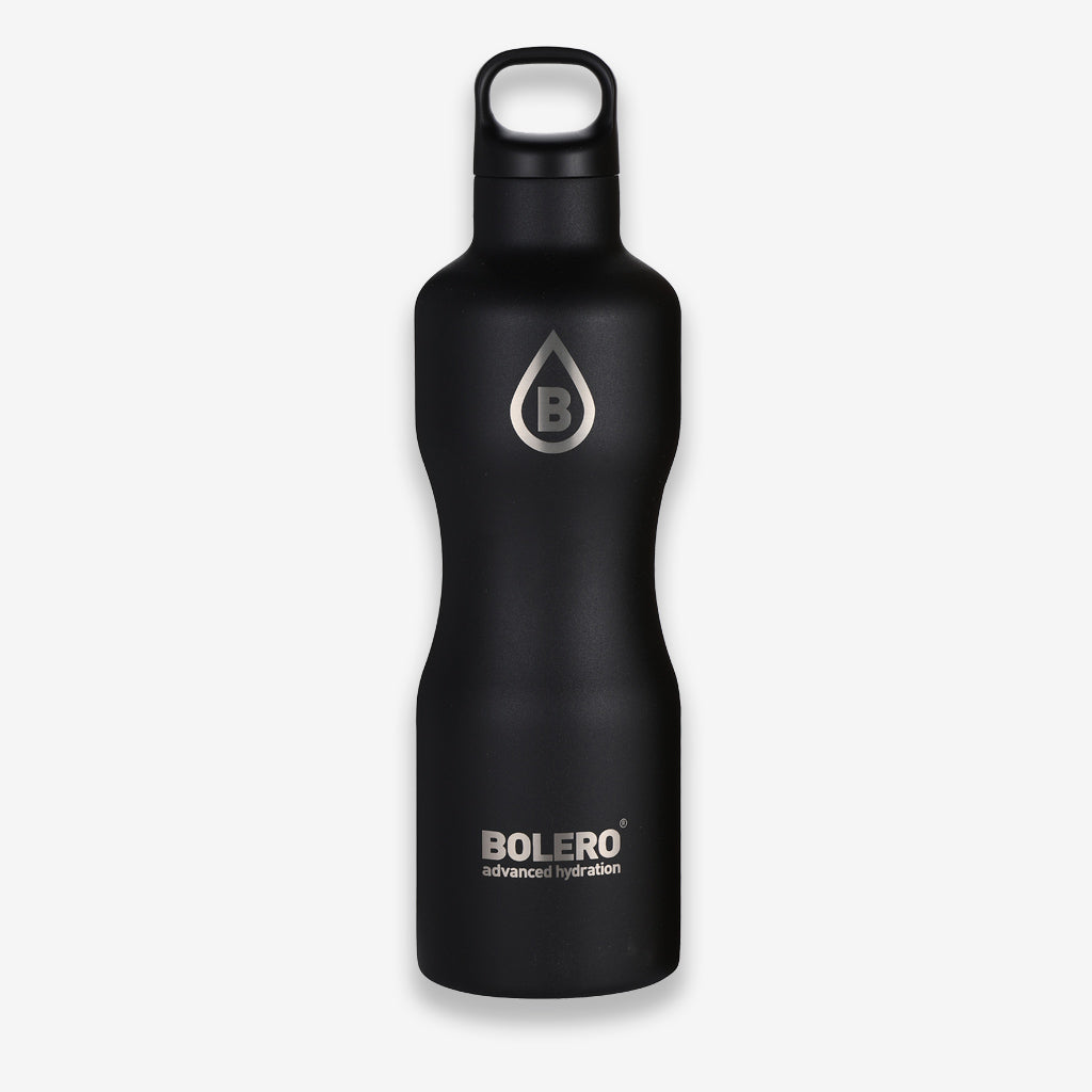 Matt-Schwarze Bolero Edelstahl Trinkflasche für 750 ml